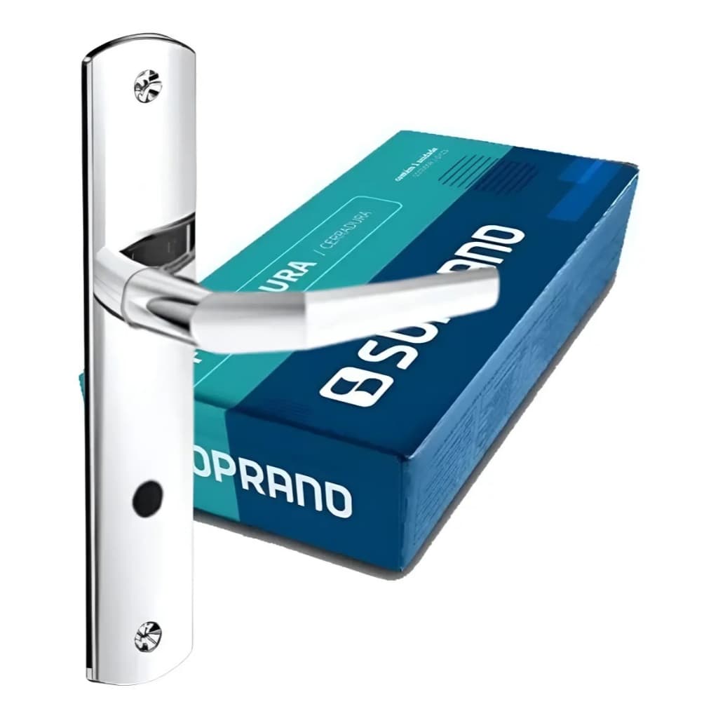 Fechadura Banheiro Soprano Inox Popline Alavanca 40x53 Esp26
