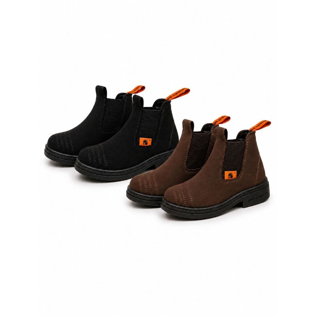 Bota de vaquejada infantil masculina Bota de São João Infantil Preta/Café Do 20 ao 32