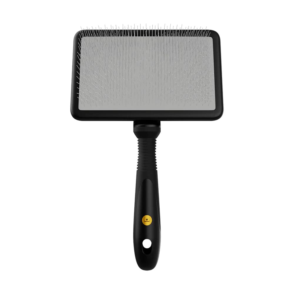 Rasqueadeira Grande Reta Pinos Macios Inox 45º Preta Black Premium Propetz - Pelos Médios a Longos