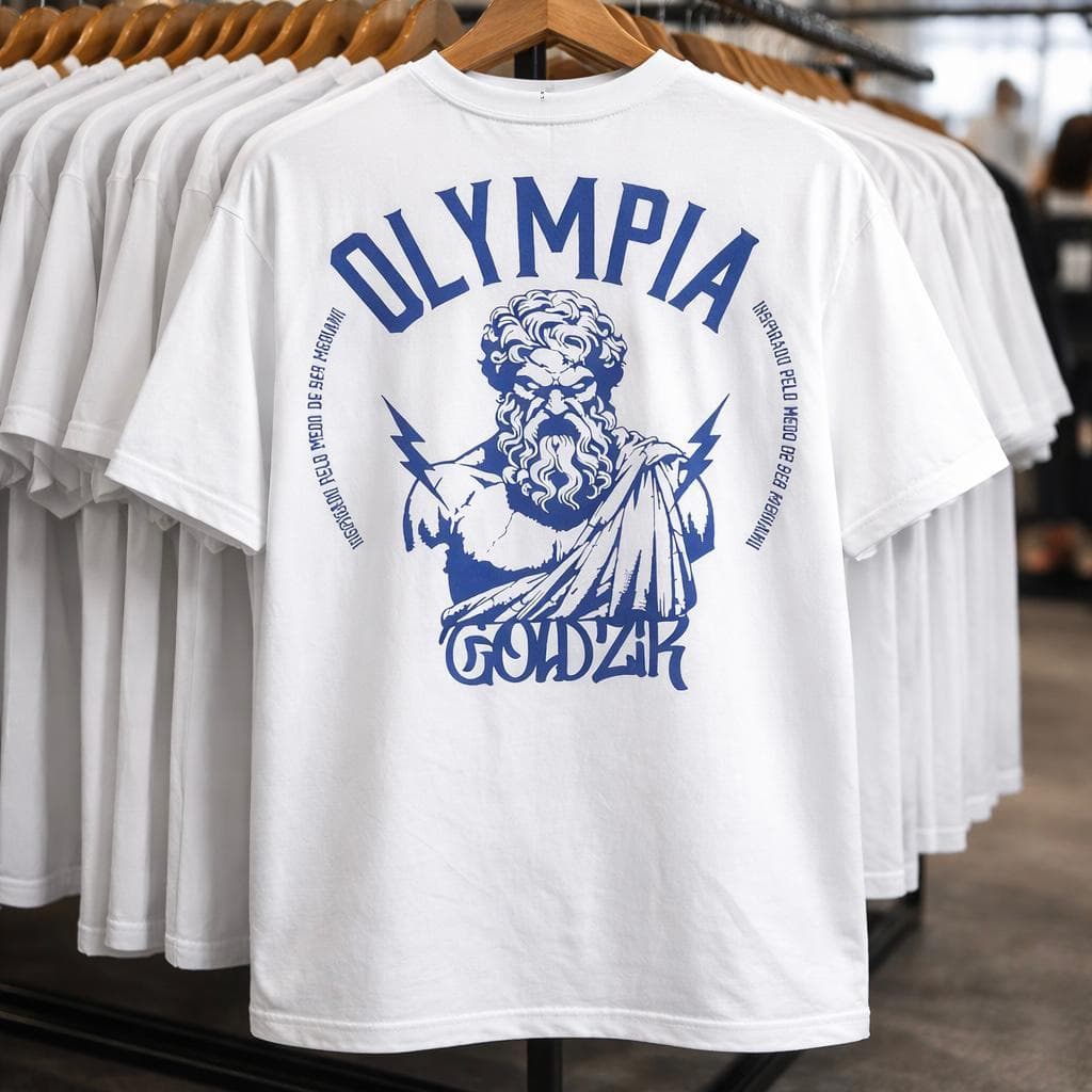 Camiseta Oversized Streetwear Academia Olympia Deus Grego Zeus Mitologia Treino 325