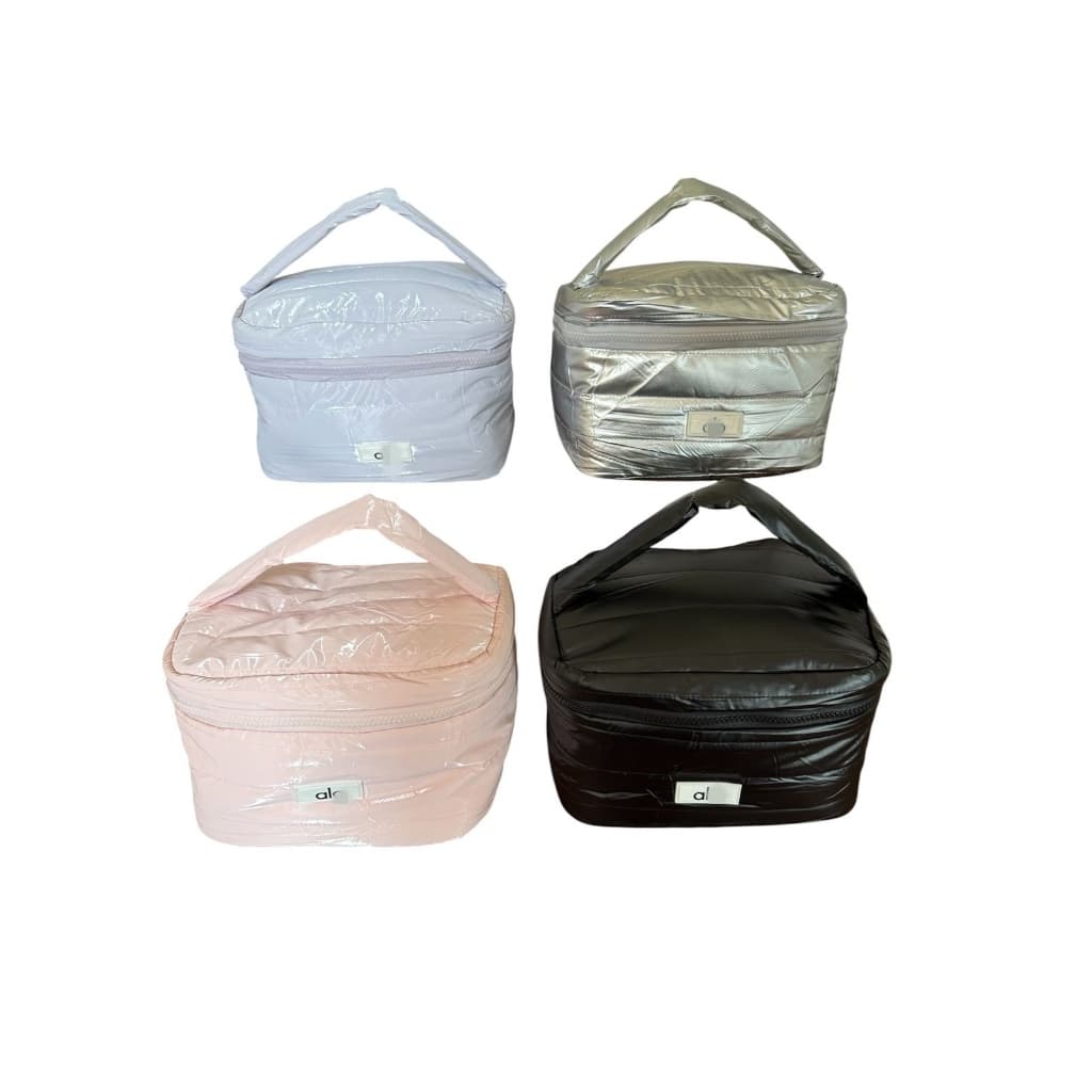 NECESSAIRE FEMININA  BOLSA ORGANIZADOR ACADEMIA MAQUIAGEM VIAGEM  PUFFER YOGA AL LO