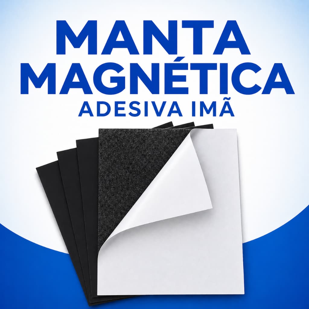 5 a 20 folhas imantadas A4 adesivada manta magnética flexivel cola forte ima de geladeira artesanato e brindes
