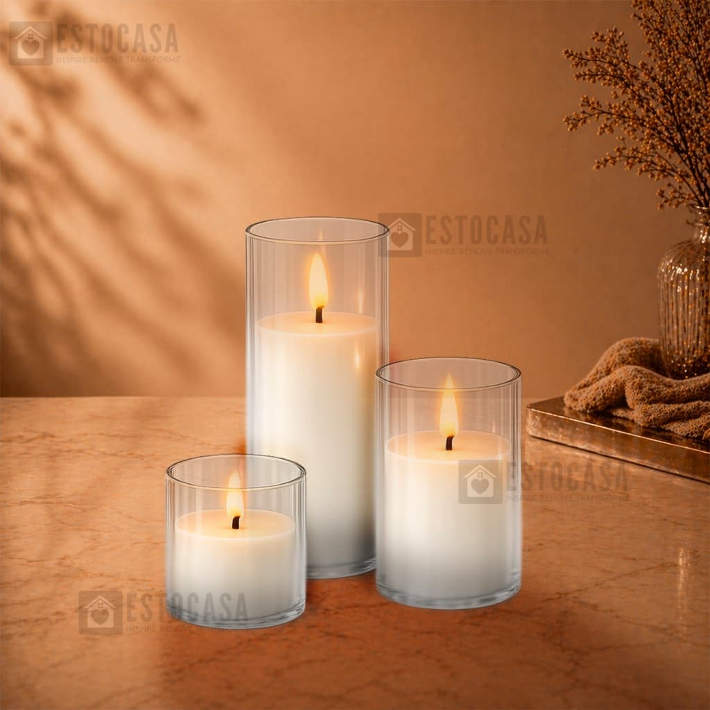 Kit 3 Velas de Led Eletrônicas Decoração Casamento Festa Jantar Romântico