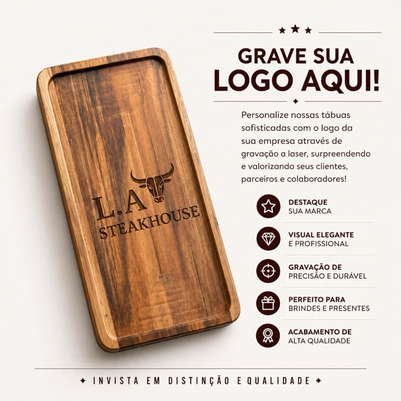 Kit’s Tábua Espeto Sushi Personalizado Sua Logo Madeira Teca Gormet Servir Organizar Mesa Posta Bares Restaurantes