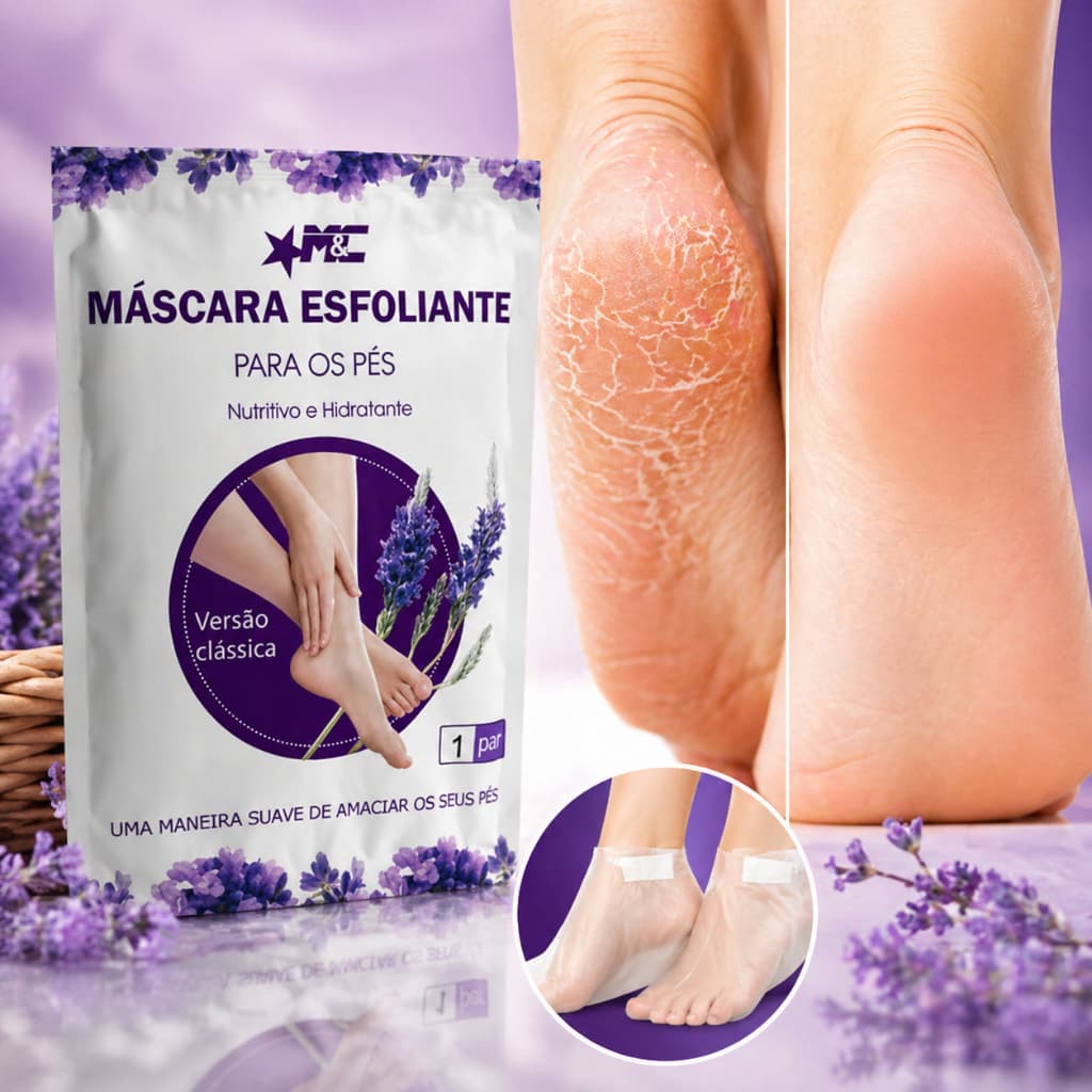 Meia Peeling Pés Renovação Total Anti Remove Calos Rachaduras