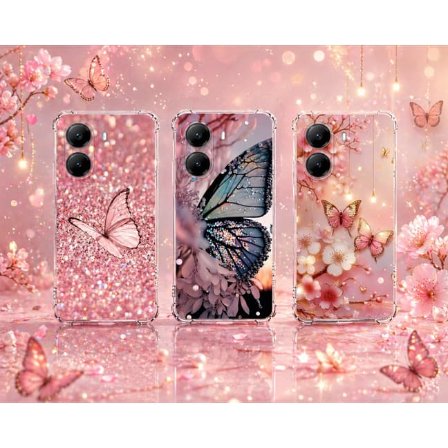 CAPA CAPINHA HEX  COMPATÍVEL COM POCO X8 PRO/POCO X8 PRO MAX DESENHO VARIADO BORBOLETA ANTI IMPACTO