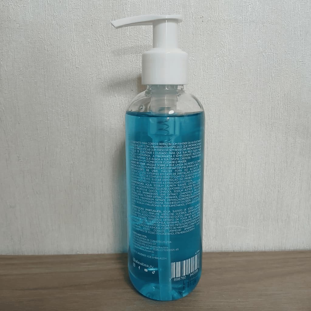 Sabonete Líquido Bloom Fantasy Corpo E Rosto 200ml Original  Alleva