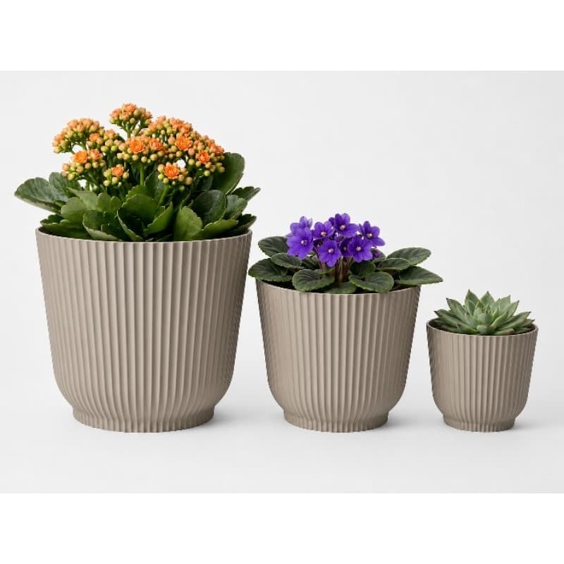 Kit 3 Vasos Talim N11 N9 N7 Coloridos | Decorativos p/ Plantas Suculentas e Flores