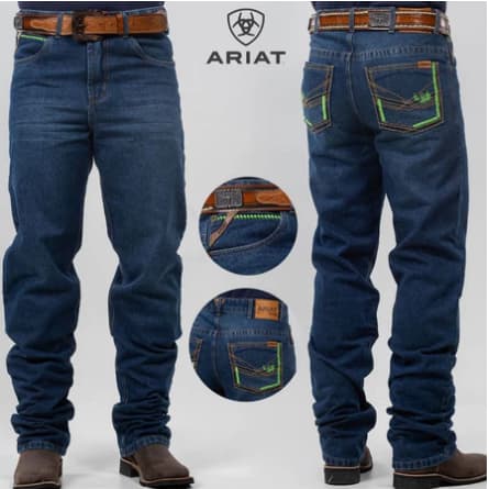 CALÇA COUNTRY JEANS  MASCULINA RODEIO E AMERICANA LACO COWBOY JEANS GROSSO E LANÇAMENTO JEANS GROSSO