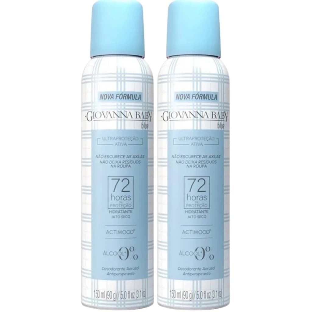 Kit C/2 Desodorante Giovanna Baby Blue Ultra Antiperspirante 72h