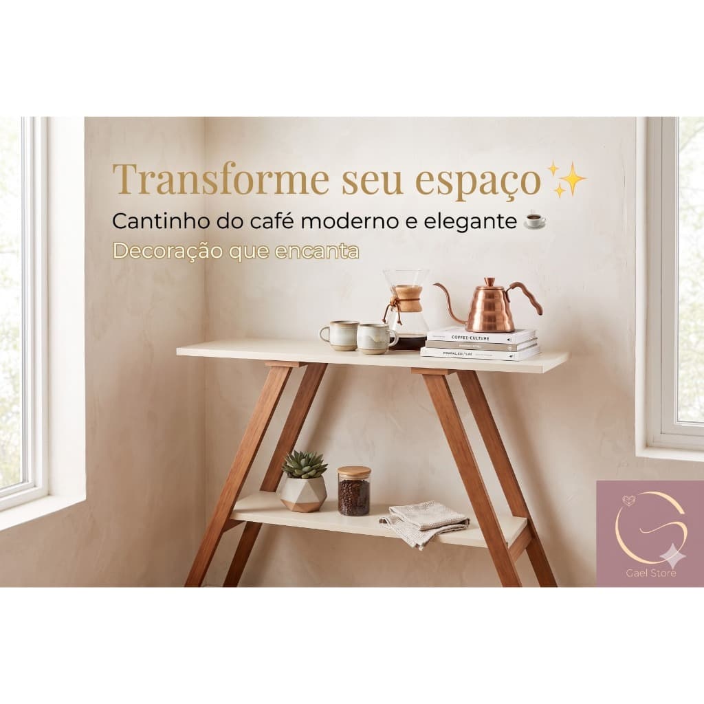 Aparador Decorativo Cantinho do Café Moderno – Elegância e Estilo para sua Casa
