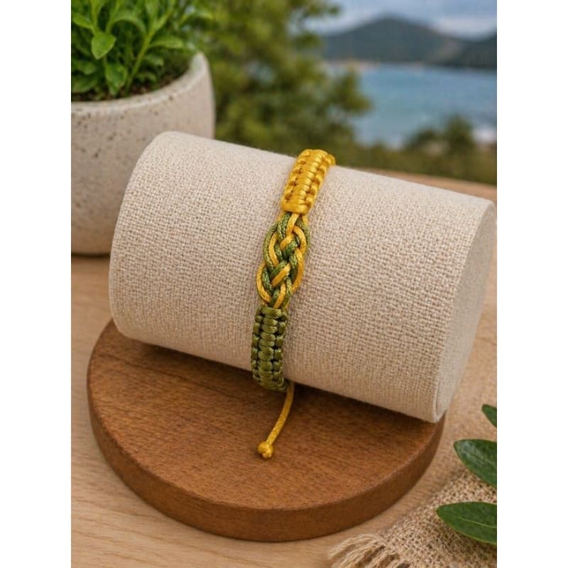 Pulseira Brasil em Macramê – Símbolo do Infinito 🇧🇷