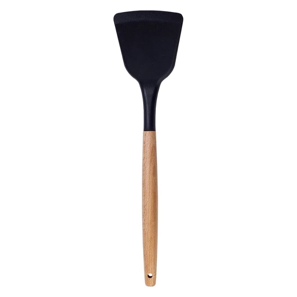 Espátula De Silicone Com Cabo De Madeira Oikos