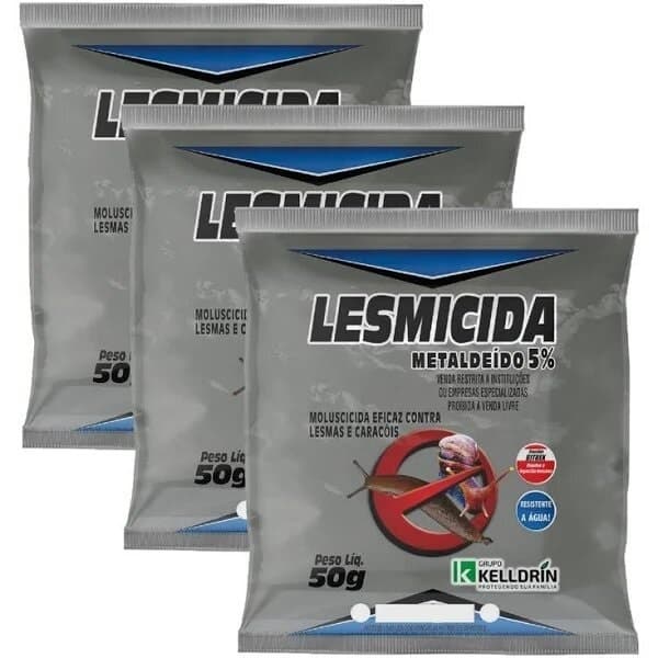 Lesmicida Kelldrin Isca Granulada para Lesmas e Caracóis - Resistente à Água e Fácil Aplicação