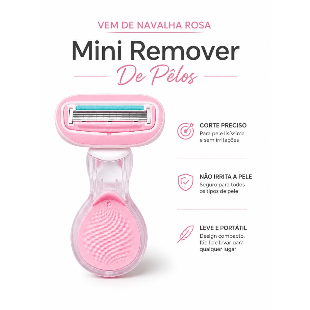 Mini Removedor De Pêlos Feminino Gillette Venus Sensitive Lâminas Diamante