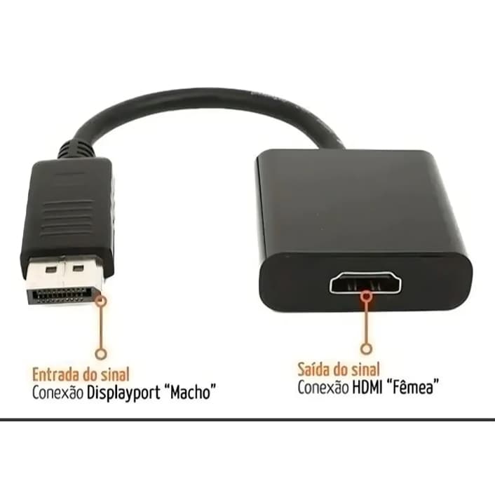 Adaptador DisplayPort Macho para HDMI Fêmea - Full HD / 4K