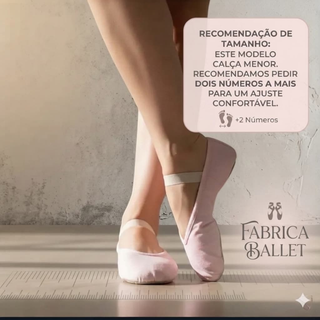 Sapatilha de Ballet Meia Ponta em Courino Sintético Premium - Resistente Confortável com Elástico e Forro Macio Balé