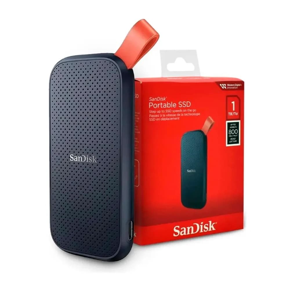 SSD EXTERNO SANDISK 1TB PORTATIL PORTABLE USB TIPO C 3.2 ORIGINAL COM NOTA FISCAL E GARANTIA
