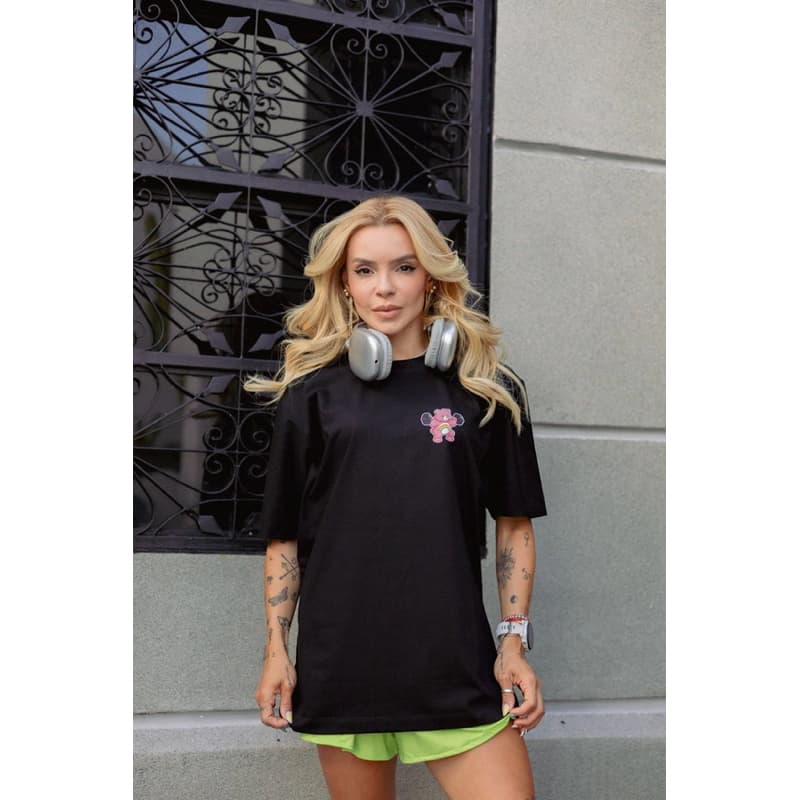 Camiseta algodão estampada ursinho carinhoso gym academia