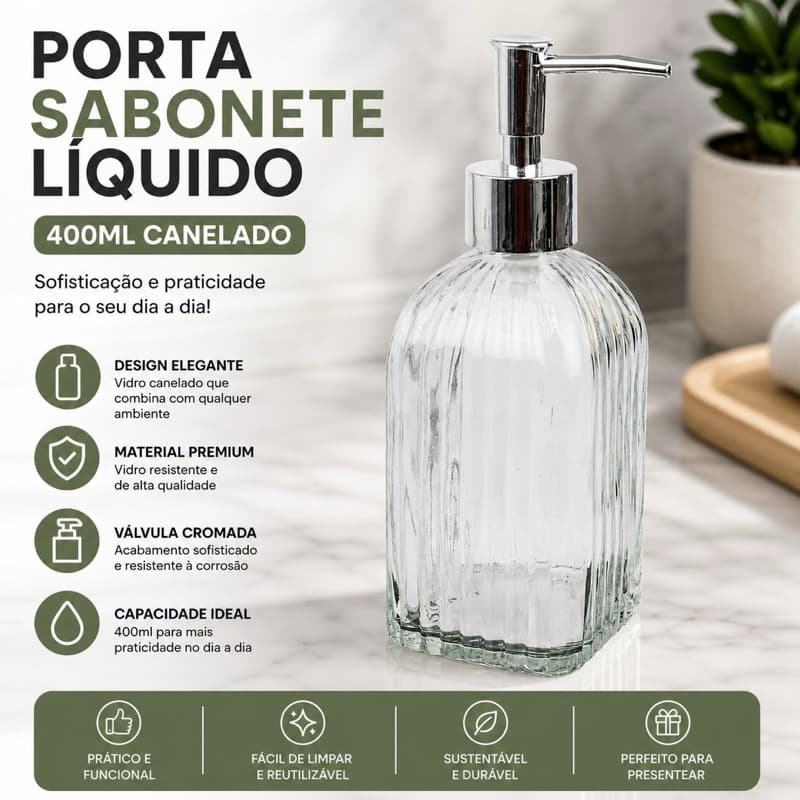 PORTA SABONETE LÍQUIDO 400ML