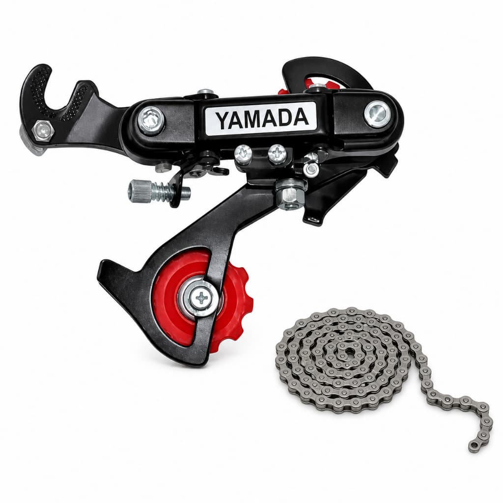 KIT CÂMBIO TRASEIRO YAMADA COM GANCHEIRA + CORRENTE