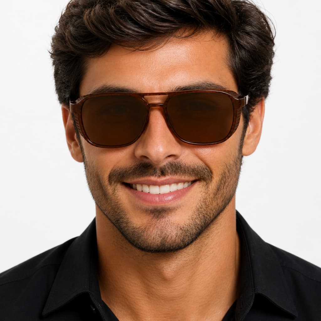 Óculos De Sol Steampunk Retangular Masculino Feminino Proteção Lateral Rêtro Uv400