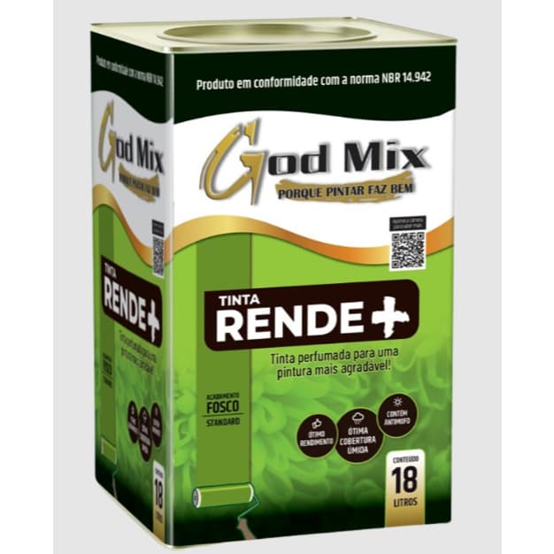 Tinta Standard Rende Muito + Acrilica 18L Cor Branca Exterior e interior