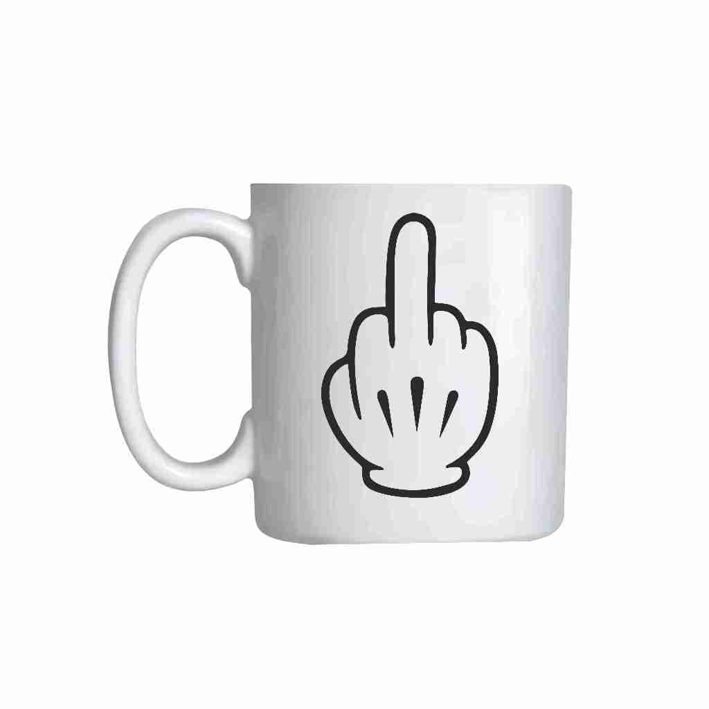 Caneca Dedo do Meio de Porcelana Meme Atacado