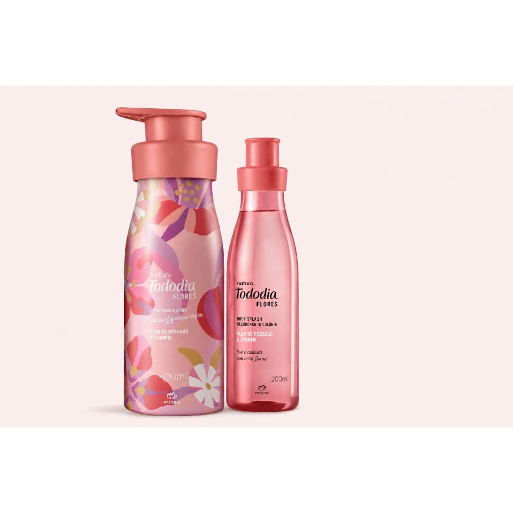 KIT PRESENTE FLOR DE PÊSSEGO E JASMIN HIDRATANTE 400ML + BODY SPLASH 200ML (2 ITENS) - NATURA