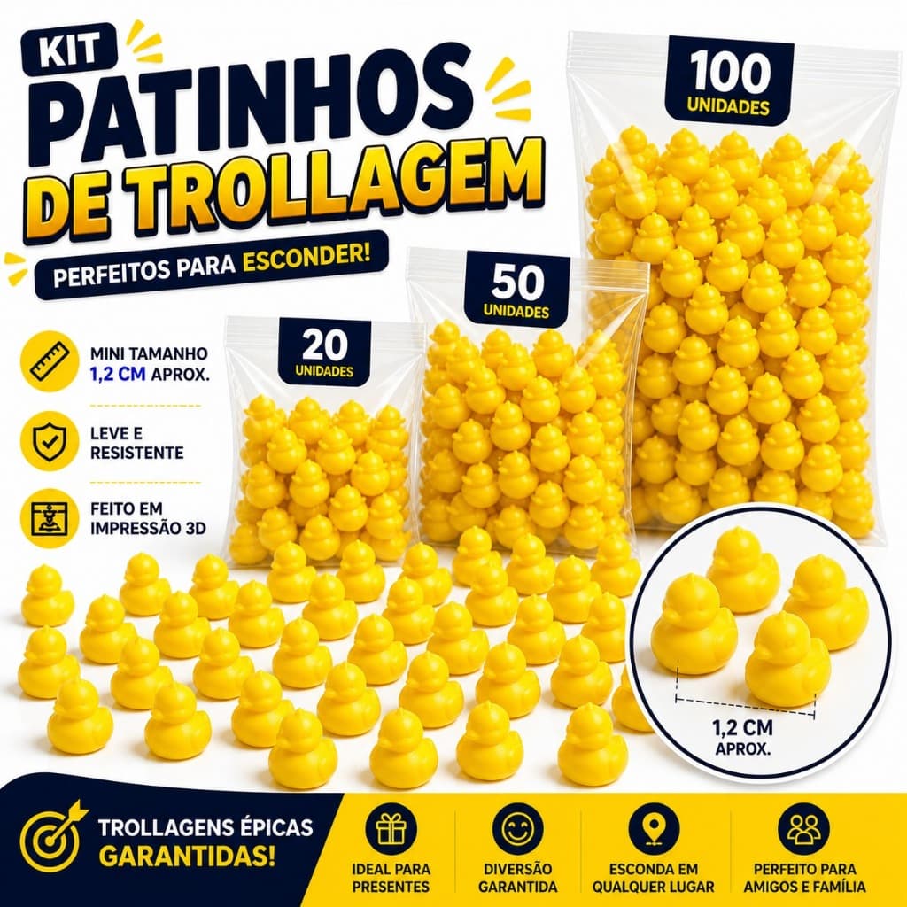 MINI PATINHOS TROLAGEM - 20 / 50 / 100 UNI