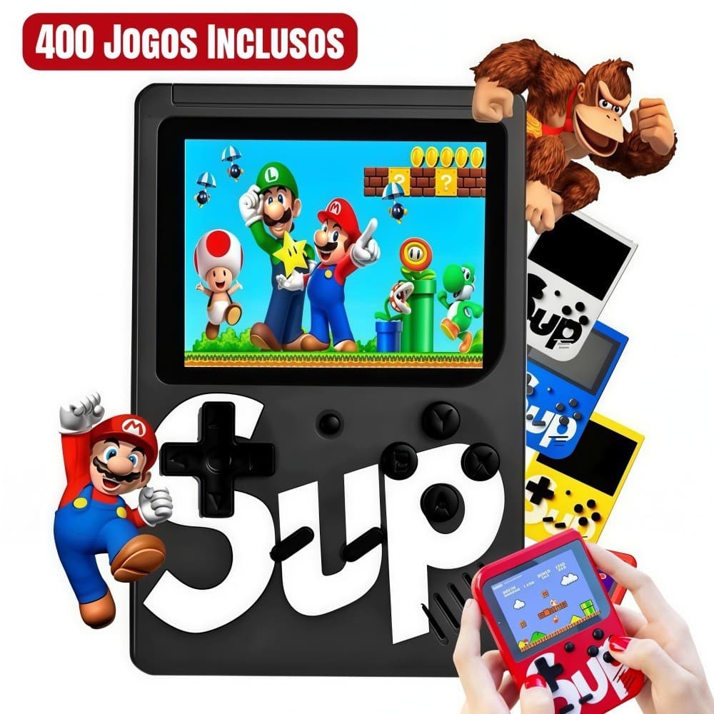 Mini Game Retrô Portatil Nintendo 400 Jogos Antigos Anos 80