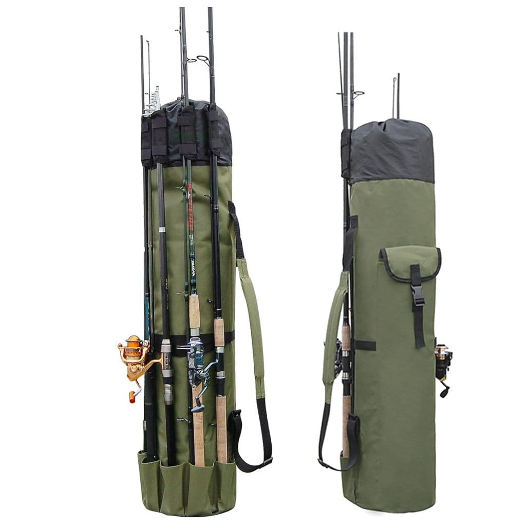 Bolsa cilíndrica para pesca ao ar livre bolsa para vara de pesca bolsa para vara de mar, bolsa para equipamento de pesca