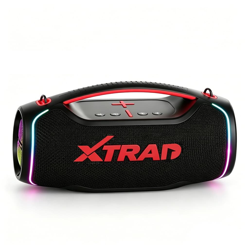 Caixa de Som Bluetooth Portátil 180W Potente Som Estéreo RGB TWS BT USB TF Praia Festa Viagem XTRAD XDG-362