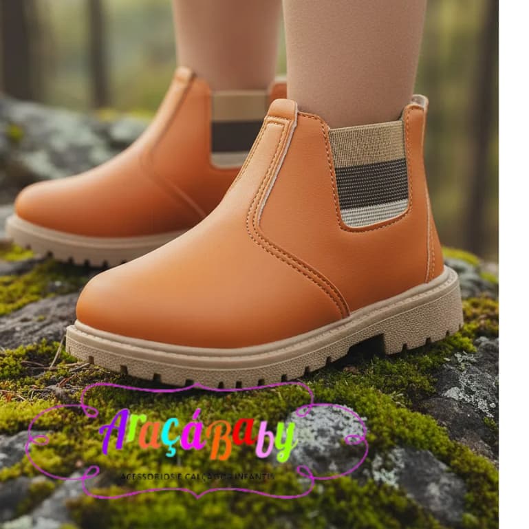 Botinha coturno masculina menino para criança estilo jequinha country festa junina