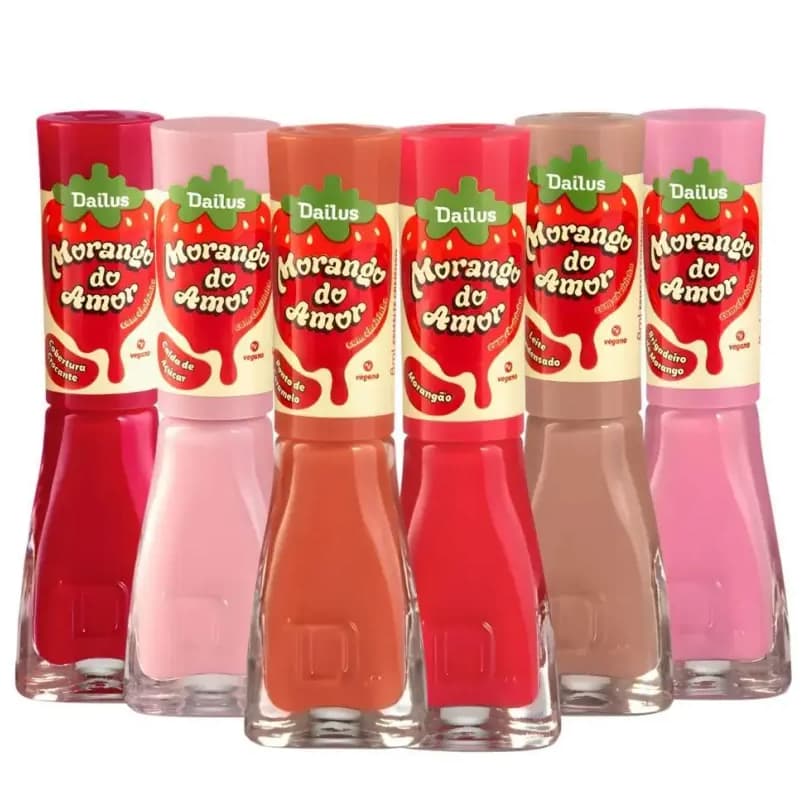 Esmalte Dailus Coleção Morango do Amor Com Cheirinho 8ml