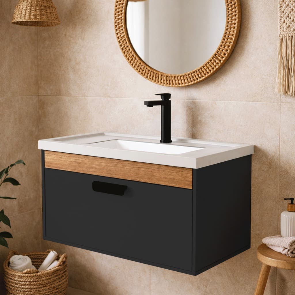 Gabinete Armario de Banheiro 100% MDF - Riva 60cm