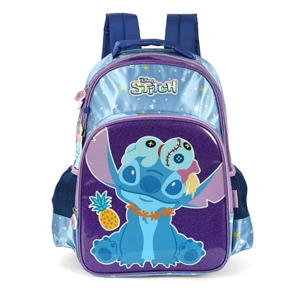 Mochila De Costas Escolar Infantil Stitch Luxcel Original