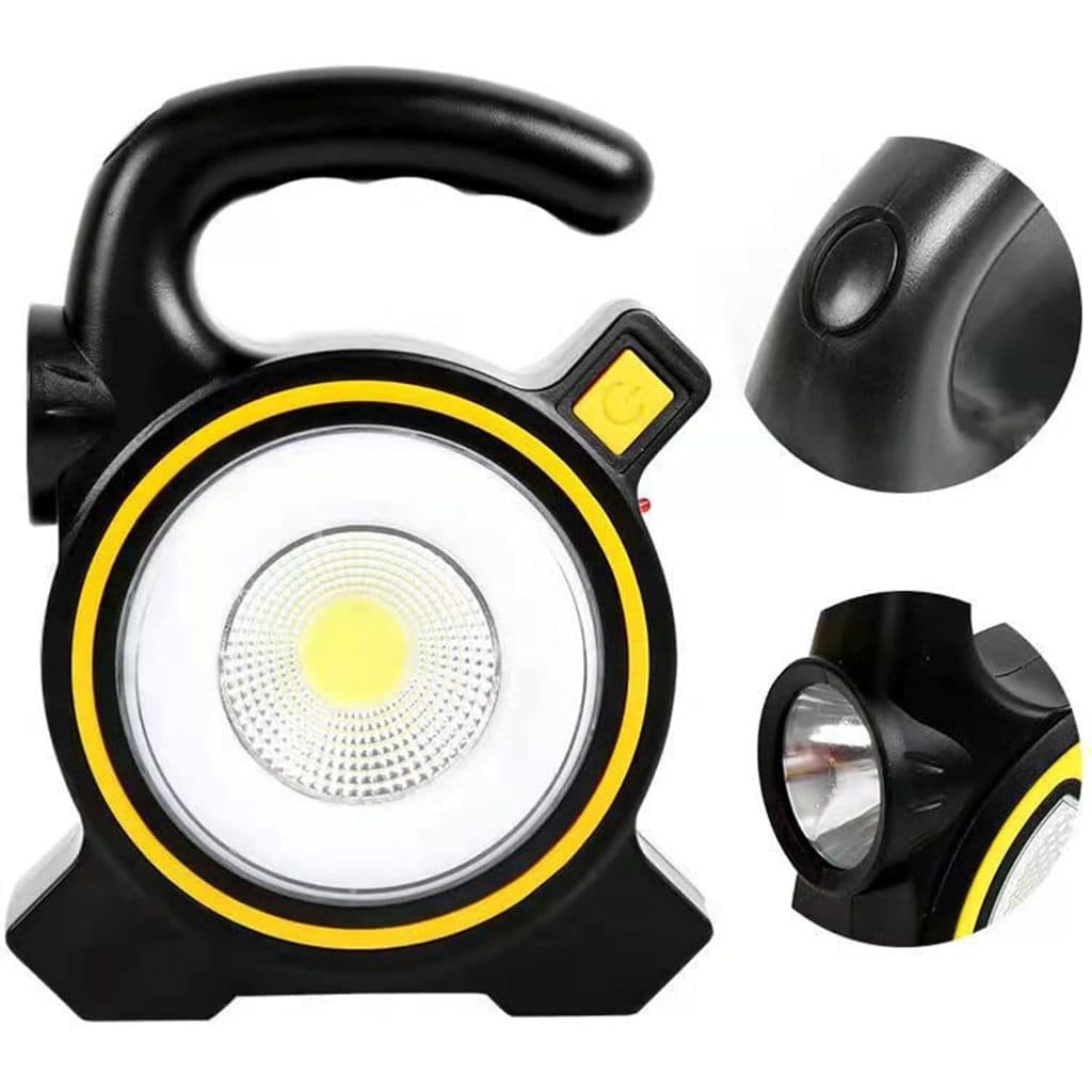 Lanterna Led Dupla 1W + 3W luminária de Mão e Mesa à pilha com Luz Forte MJ