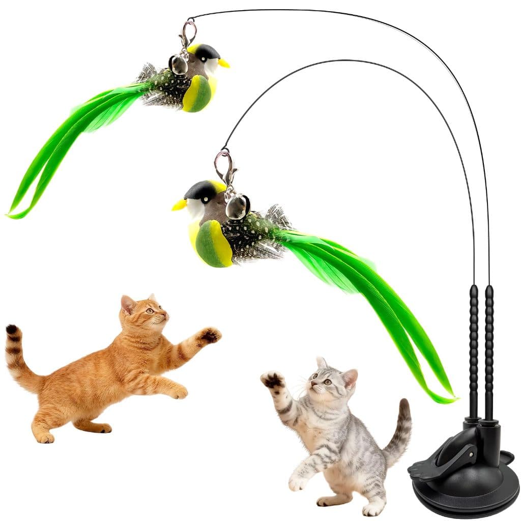 Interativo Brinquedo Simulador de Pássaro- Varinha para provocar e estimular gato
