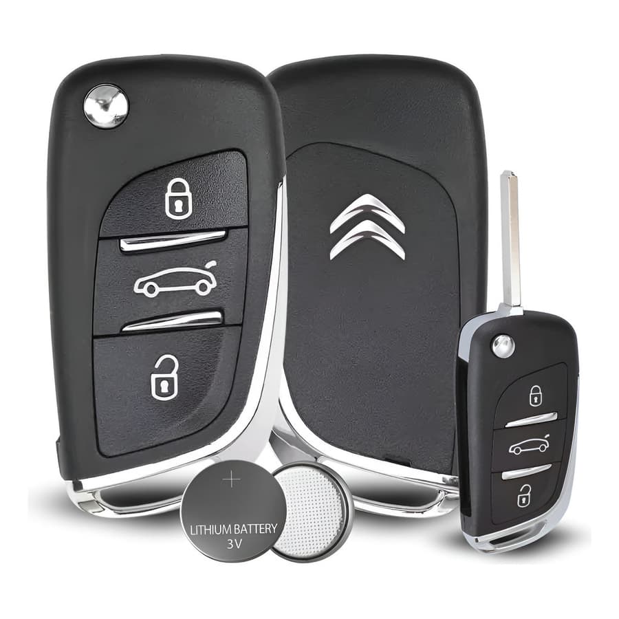 Carcaça Chave Citroen C3 C4 Pallas + Bateria CR1620