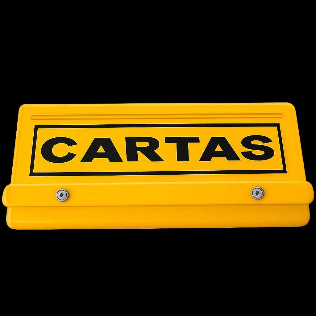 CAIXA CORREIO AMARELA QUADRADA PARA GRADE