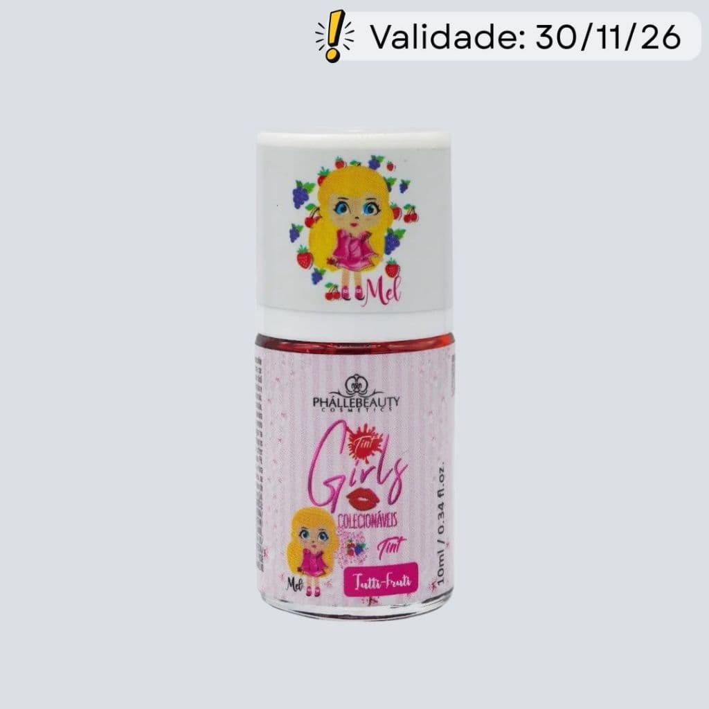 Gel Lip Tint Girls Tutti-Frutti 10ml - Phállebeauty | Efeito Natural