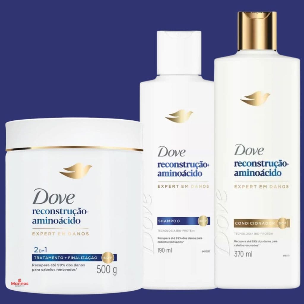 Kit Kit Dove Shampoo Condicionador e Máscara Reconstrução Aminoácidos Expert Em Danos