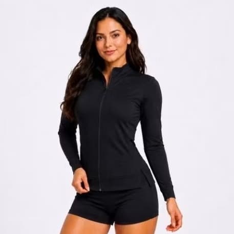 Jaqueta Bomber Casaco Fitness Feminina com Zíper