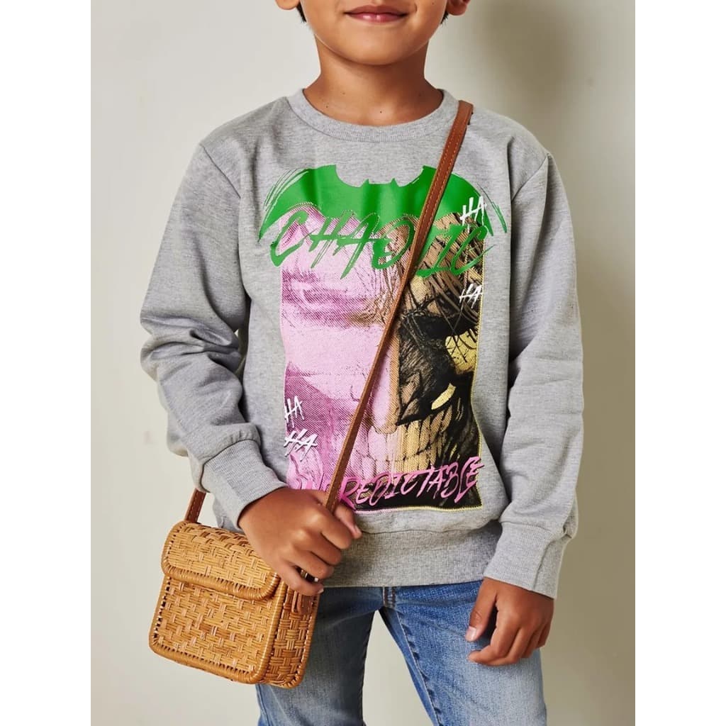 Blusão Masculino Juvenil De Moletom Warner DC O Batman Fakini