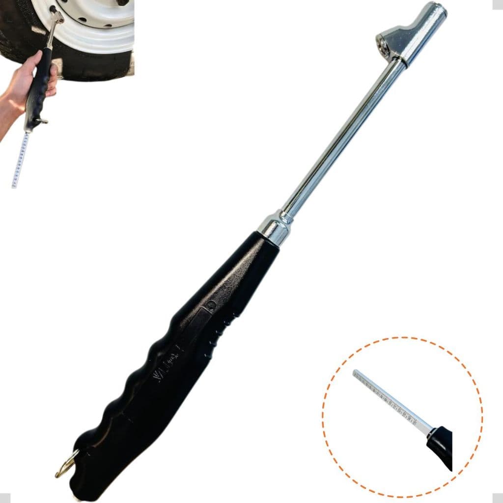 Calibrador Duplo De Pneus Cabo Encapado 10-160 Lbs