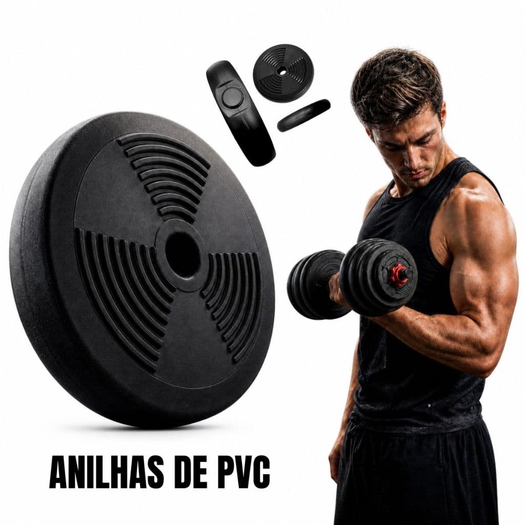 Par Anilha PVC Academia Fitness Treino Musculação Ahead