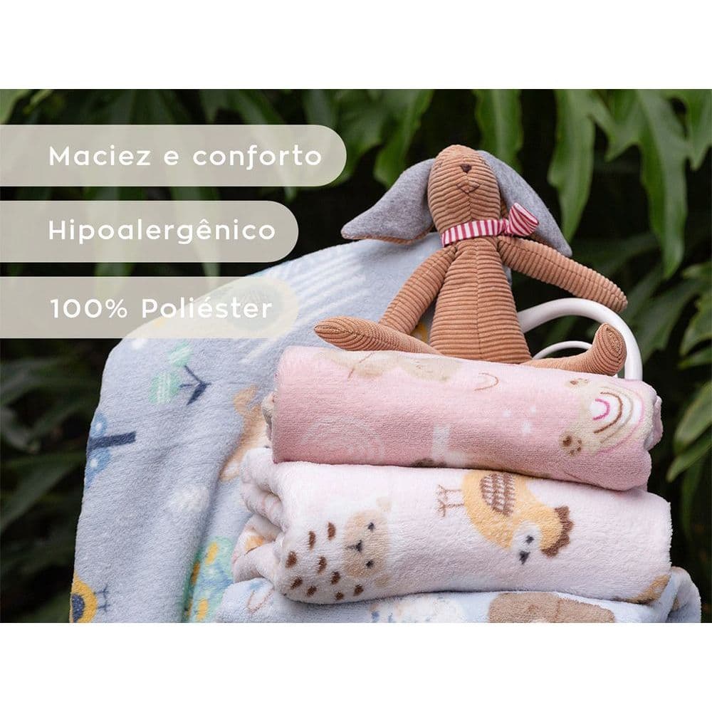 Cobertor de Bebê Hipoalergênico Fazendinha Camesa - Manta/ Cobertor para bebê