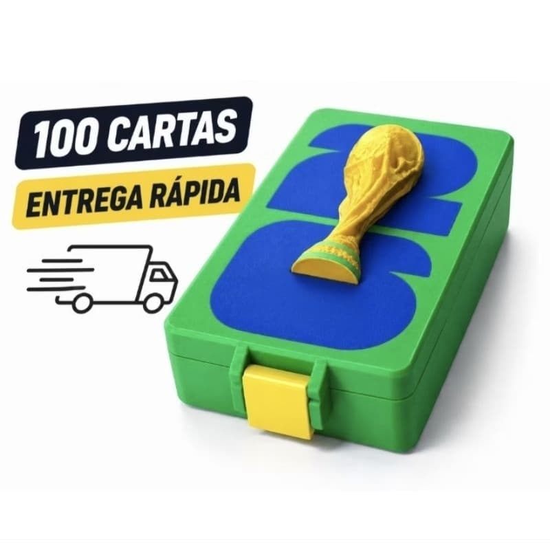 Porta Figurinhas Card 2026 - Case Premium 3d Caixa para Armazenar Figuras da Copa GRANDE E MINI