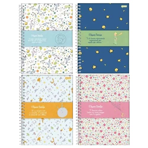 Caderno Universitario O Pequeno Principe 1 Materia Capa Dura Espiral 96 Folhas - Jandaia